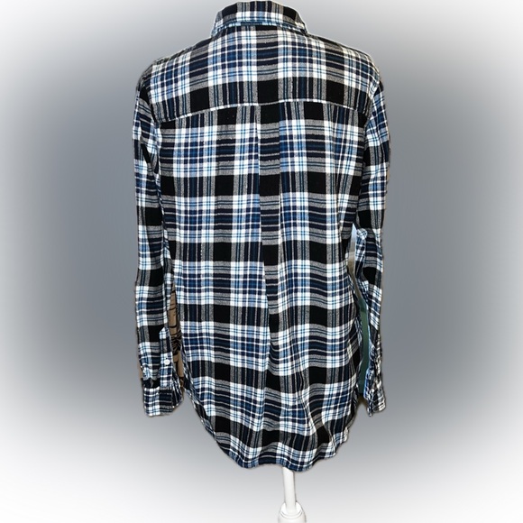 Express Boyfriend Plaid Button-Up Shirt - Picture 2 of 7